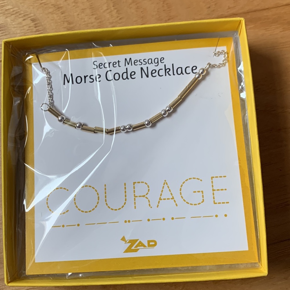 Courage Morse Code Necklace